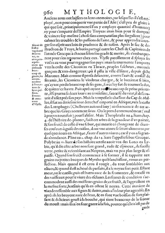 Mythologie, Paris, 1627 - IX, 2 : D’Ulysse, p. 960
