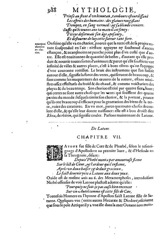 Mythologie, Paris, 1627 - IX, 7 : De Latone, p. 988
