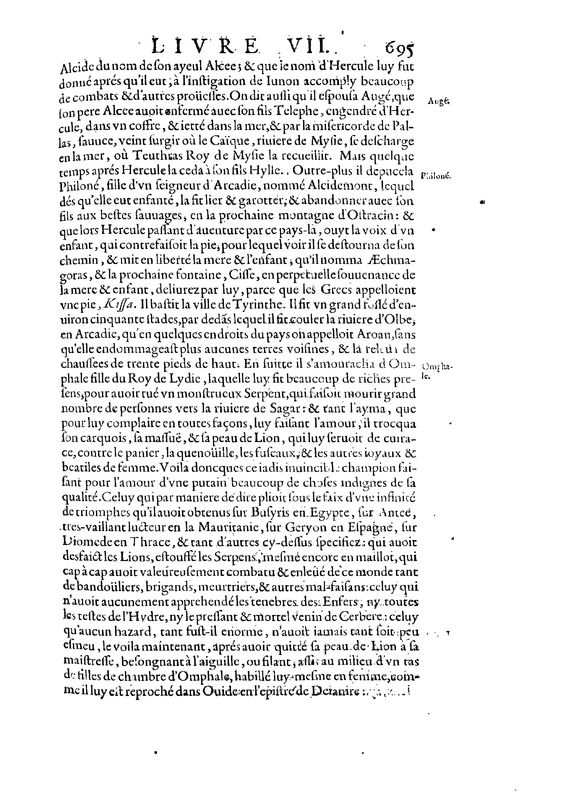 Mythologie, Paris, 1627 - VII, 2 : De Hercule, p. 695