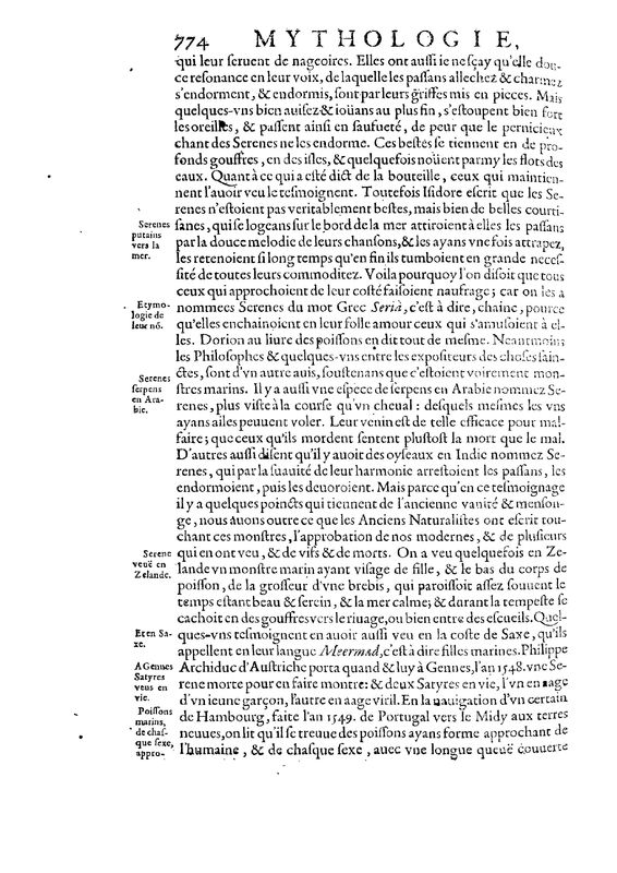 Mythologie, Paris, 1627 - VII, 14 : Des Serenes, p. 774