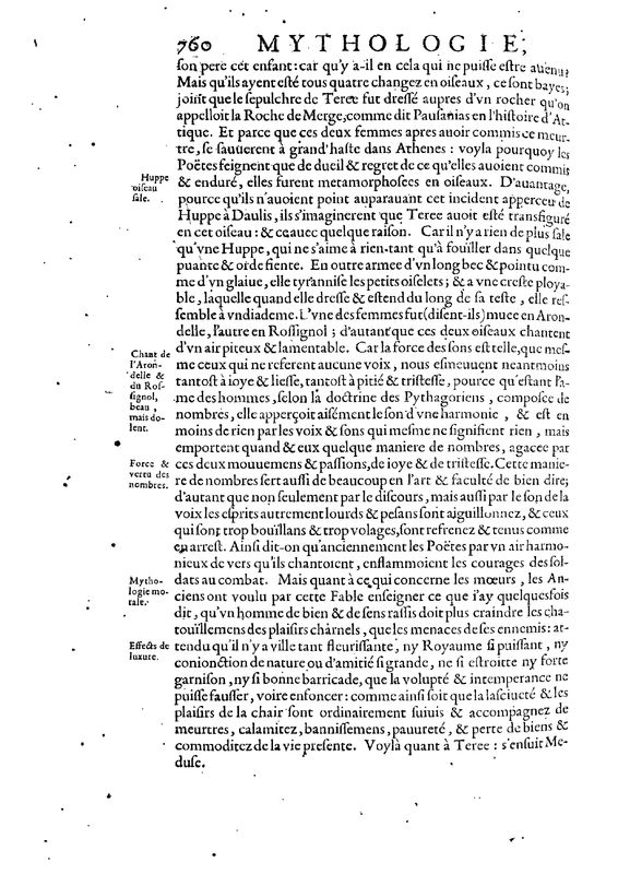Mythologie, Paris, 1627 - VII, 11 : De Teree, p. 760