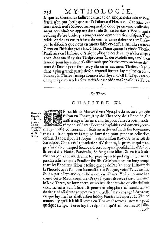 Mythologie, Paris, 1627 - VII, 10 : De Thesee, p. 756