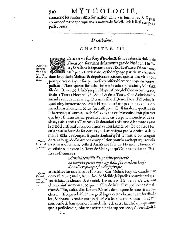 Mythologie, Paris, 1627 - VII, 3 : D’Acheloüs, p. 710
