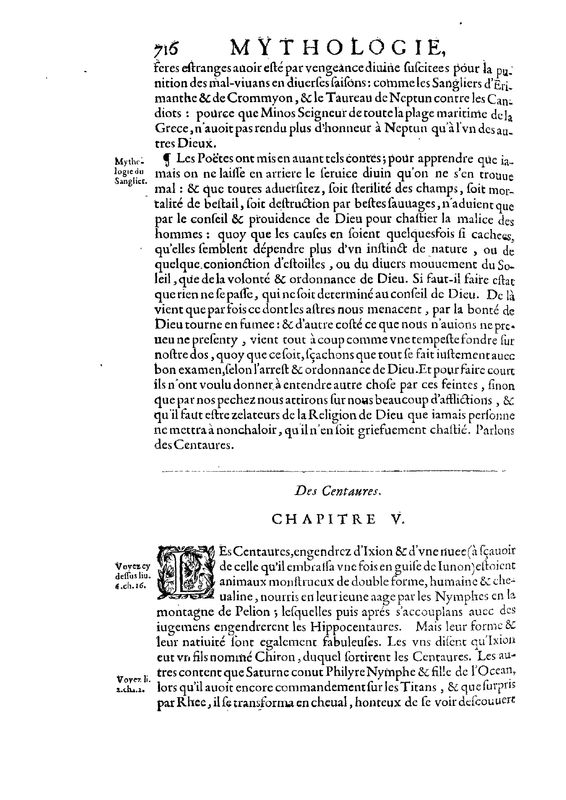 Mythologie, Paris, 1627 - VII, 5 : Des Centaures, p. 716