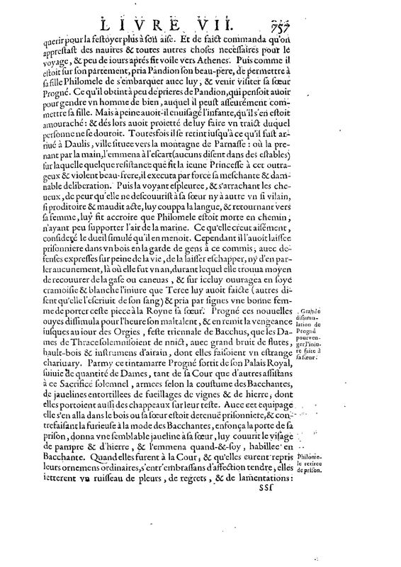 Mythologie, Paris, 1627 - VII, 11 : De Teree, p. 757