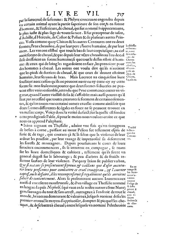 Mythologie, Paris, 1627 - VII, 5 : Des Centaures, p. 717