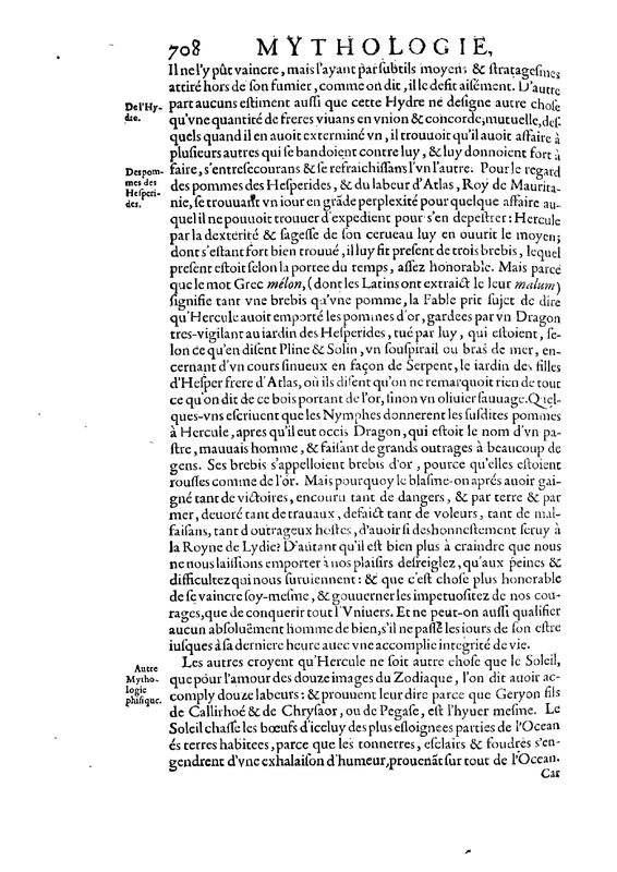 Mythologie, Paris, 1627 - VII, 2 : De Hercule, p. 708