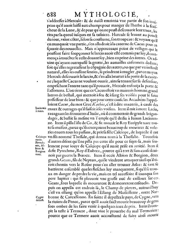 Mythologie, Paris, 1627 - VII, 2 : De Hercule, p. 688