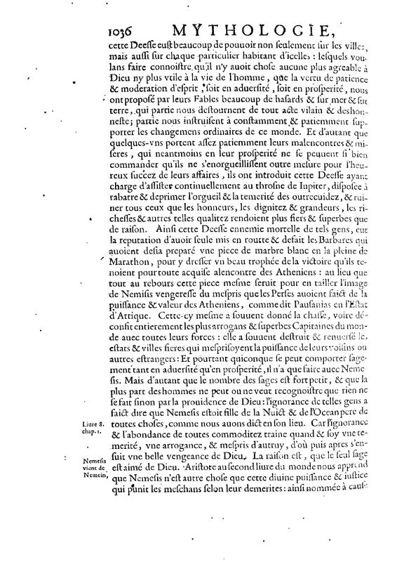 Mythologie, Paris, 1627 - IX, 20 : De Nemesis, p. 1036
