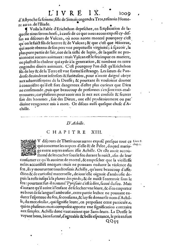 Mythologie, Paris, 1627 - IX, 12 : D’Erichthon, p. 1009