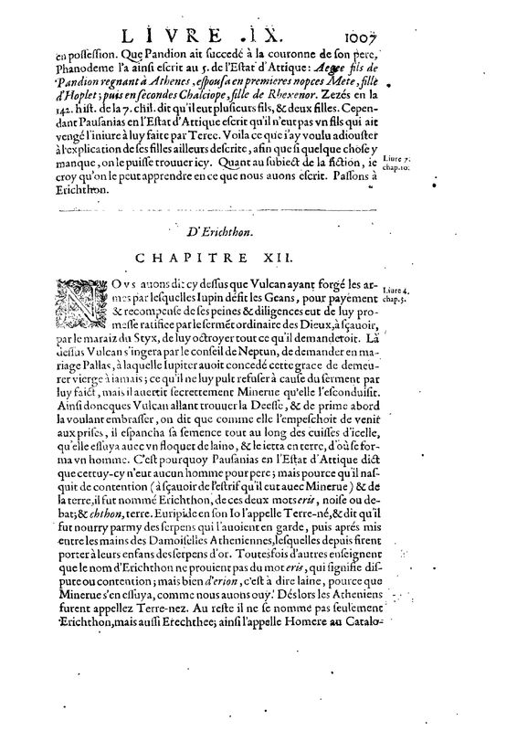 Mythologie, Paris, 1627 - IX, 11 : De Pandion, p. 1007