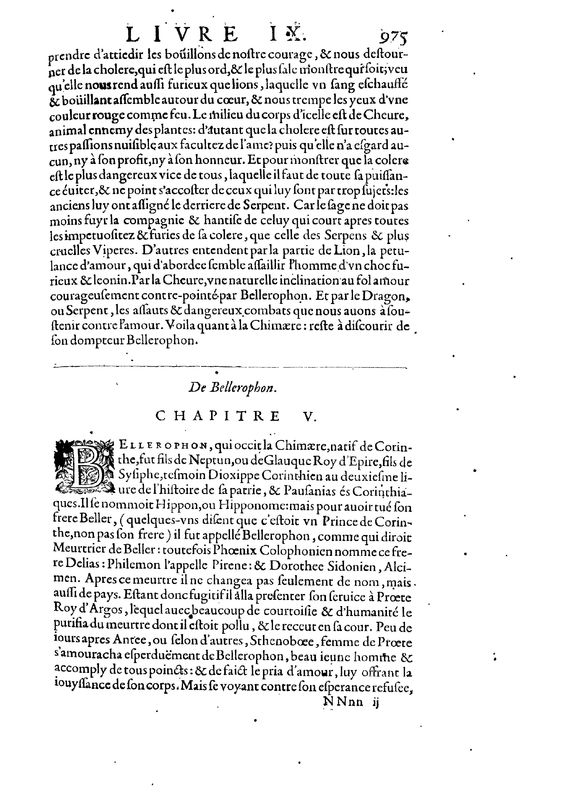 Mythologie, Paris, 1627 - IX, 4 : De la Chimere, p. 975