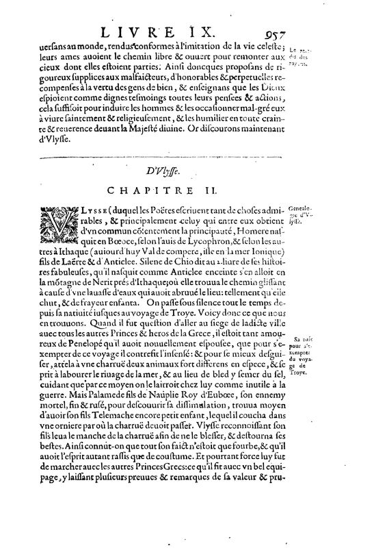 Mythologie, Paris, 1627 - IX, 1 : Combien sagement les Anciens ont introduit leur Religion, les honneurs de leurs Prestres, & le lieu des Enfers, p. 957