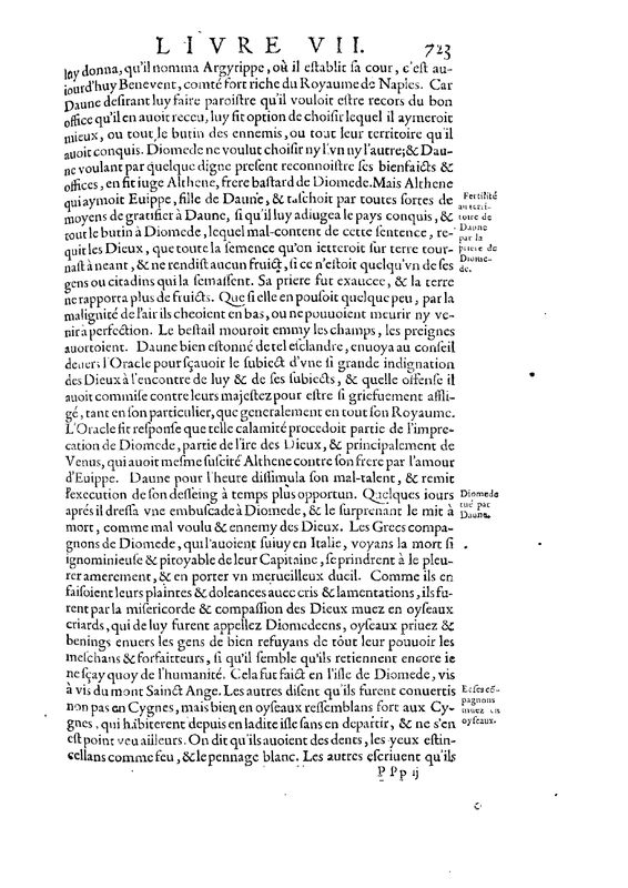 Mythologie, Paris, 1627 - VII, 6 : De Cygne, p. 723