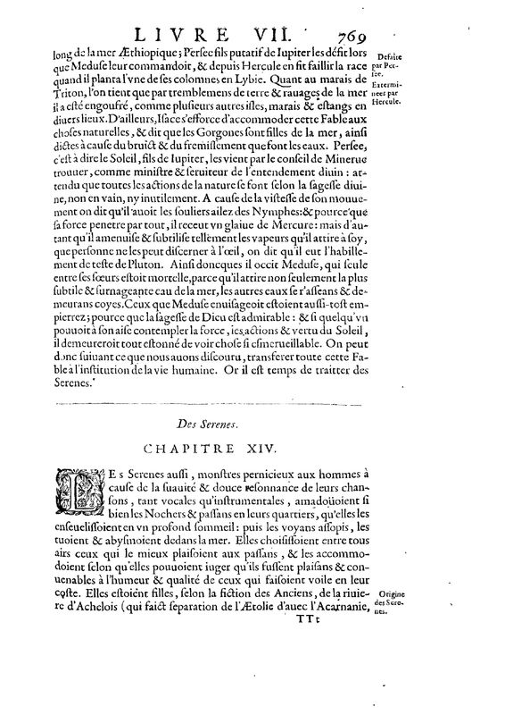 Mythologie, Paris, 1627 - VII, 13 : Des Gorgones, p. 769