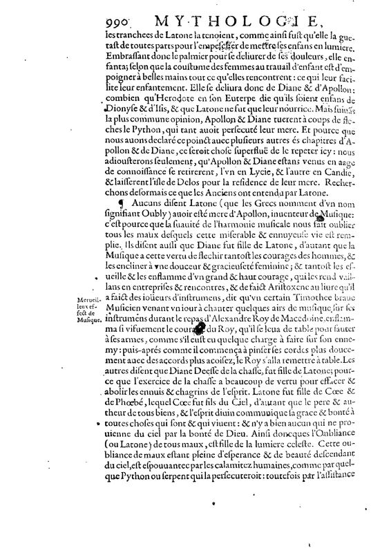 Mythologie, Paris, 1627 - IX, 7 : De Latone, p. 990