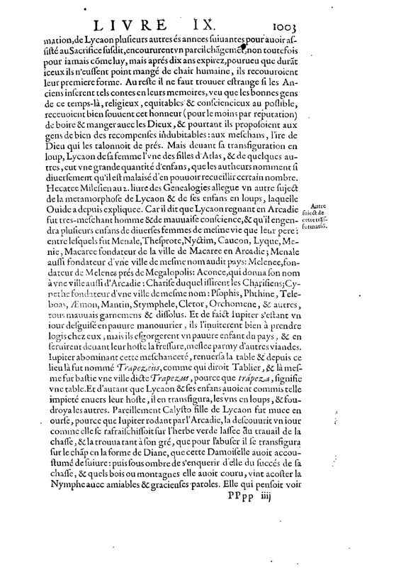 Mythologie, Paris, 1627 - IX, 10 : De Lycaon, p. 1003