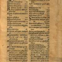 Mythologia, Francfort, 1581 - Index rerum memorabilium quæ in mythologicis libris continentur, n.p.