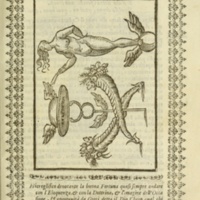 Nove Imagini, Padoue, 1615 - 131 : Figure de Fortune et Vertu (les cornes d’abondance et le caducée)