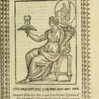 Nove Imagini, Padoue, 1615 - 136 : Macaria, déesse du bonheur (mort heureuse)