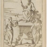 Imagini, Venise, 1571 - 13 : Esculape au serpent et au chien ; Esculape au coq ; Esculape à la pomme de pin