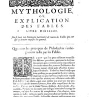 Mythologie, Paris, 1627 - X [0] : Que tous les preceptes de Philosophie s’enseignoient jadis par les Fables