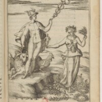 Imagini, Venise, 1571 - 48 : Mercure avec le caducée, le coq et la chèvre ; la Paix