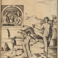cartari1603_037bis_p143_Fidii simulacrum ; Jupiter enfant avec la chèvre Amalthée ; Jupiter tel que sculpté par Polyclète.JPG