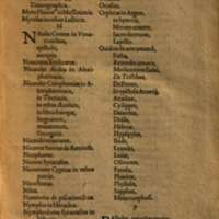 Mythologia, Francfort, 1581 - Catalogus nominum variorum scriptorum, et operum, quorum sententiae vel verba in his Mythologicis citantur, 6r°