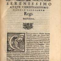 Mythologia, Venise, 1567 - Serenissimo atque christianissimo Carolo Galliarum Regi Invictissimo