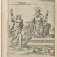 Imagini, Venise, 1571 - 20 : Jupiter sur un trône d'après Marcianus Capella ; Jupiter foudroyant