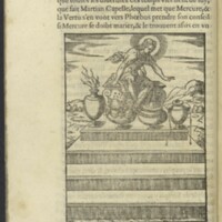 Images, Lyon, 1581 - 12 : Apollon figurant l'influence du Soleil sur les éléments, selon Martianus Capella