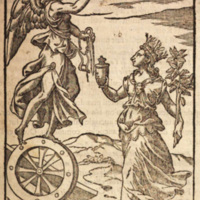 Mythologie, Lyon, 1612 - Némésis ailée ; Némésis selon Pausanias